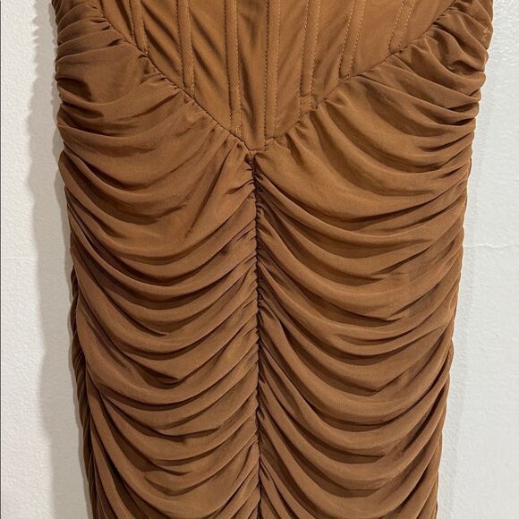 PrettyLittle Thing Chocolate Corset
Detail Mesh Ruched Bandeau
Jumpsuit NWT - Picture 4 of 7